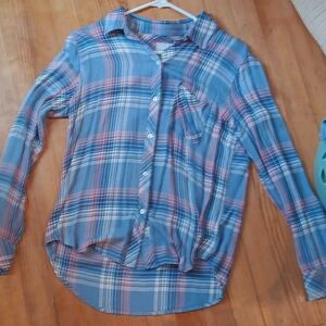 Rails plaid patterned button up. Small size and light pastels